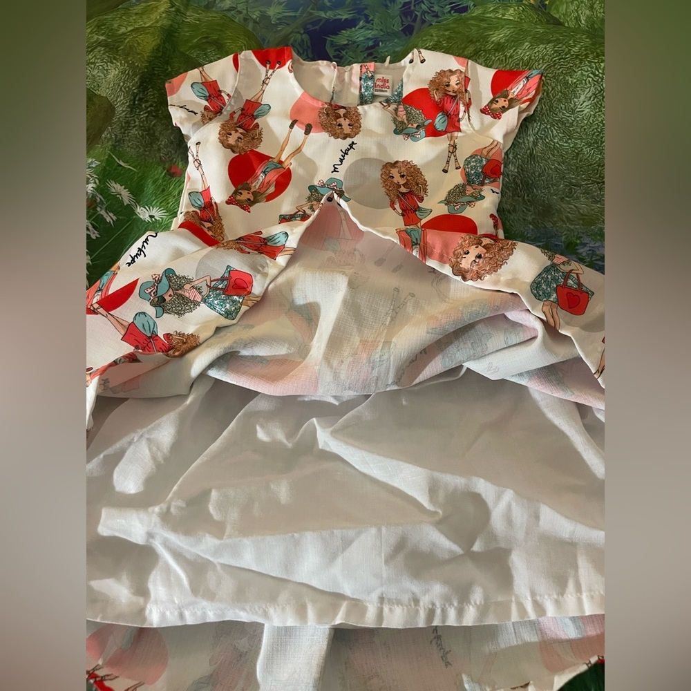 Girl’s Fashionista Dress with Red Bow Accent, Size 2-4 Toddler, EUC - Picture 2 of 16